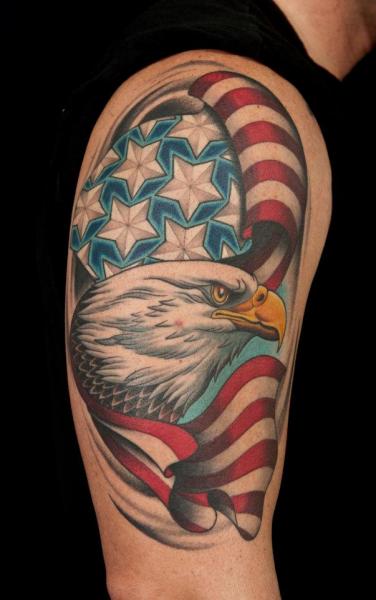 Attractive American Eagle Tattoo Design