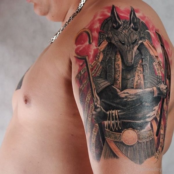 Attractive Armour Shoulder Tattoo
