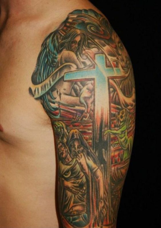 Attractive Cross Tattoo
