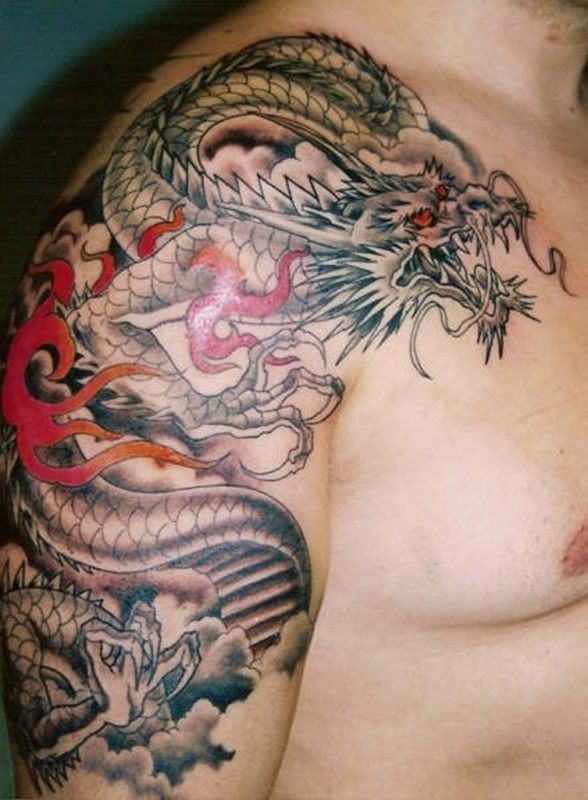Attractive Dragon Tattoo Design