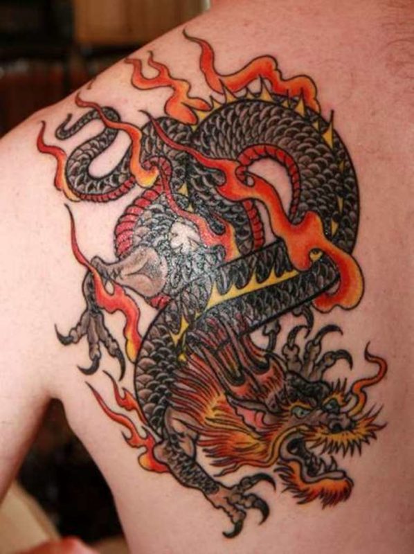 Attractive Dragon Tattoo