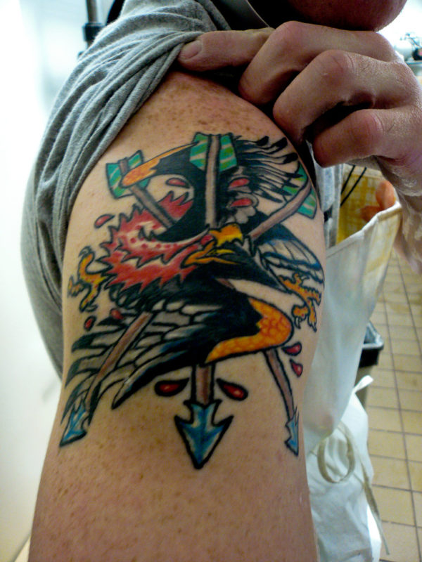 Attractive Eagle Tattoo On Right Shoulder