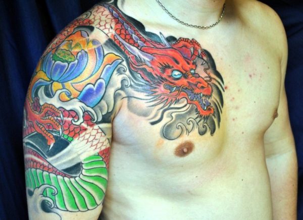 Attractive Japanese Dragon Tattoo