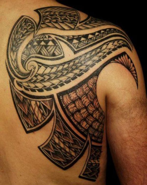 Attractive Samoan Tattoo On Shoulder