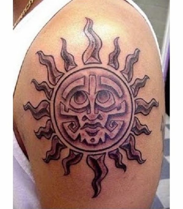 Attractive Sun Tattoo