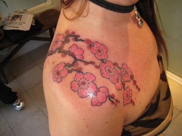 Awesome Cherry Blossom Tree Tattoo