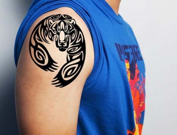 Awesome Tribal Bear Tattoo