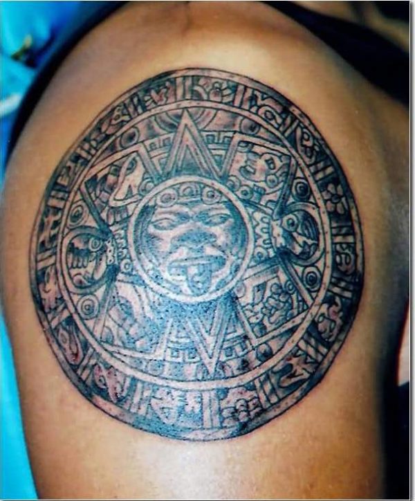 Aztec Mask Tattoo