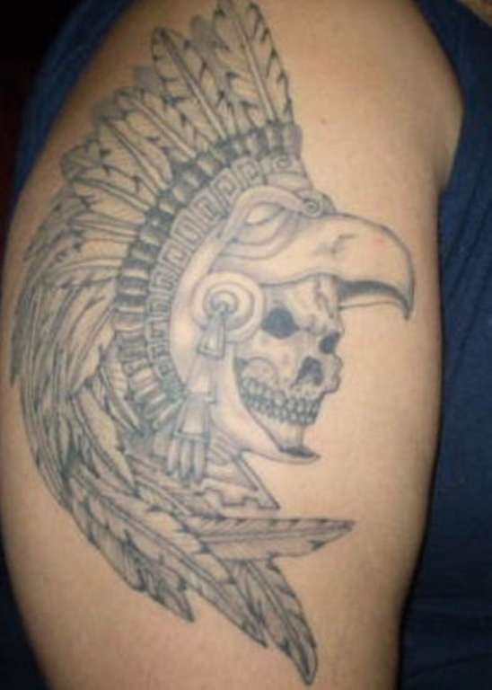 Aztec Native Shoulder Tattoo