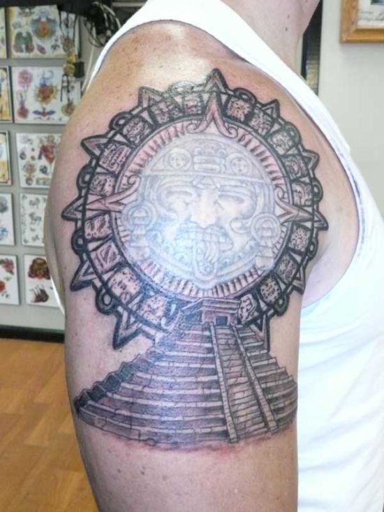 Aztec Pyramid Tattoo