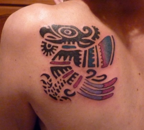 Aztec Shoulder Designer Tattoo