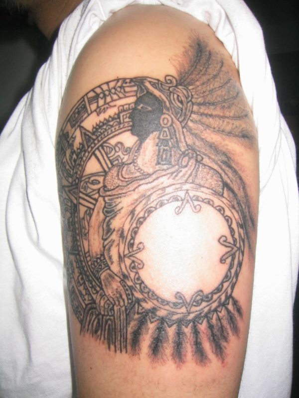 Aztec Shoulder Tattoo Design