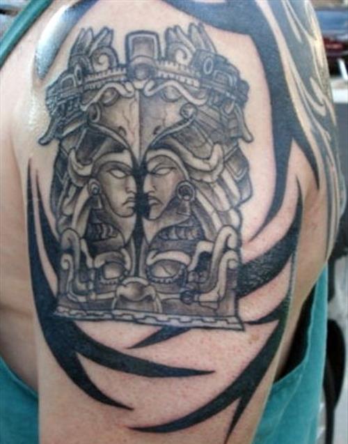 Aztec Shoulder Tattoo