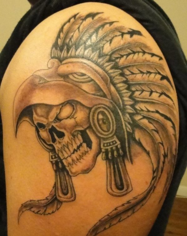 Aztec Skull Tattoo