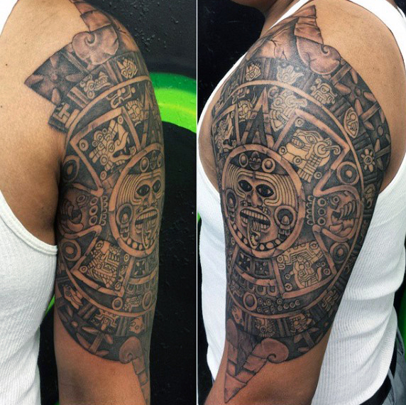 Aztec Tribal Tattoo For Man