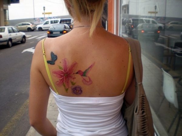 Back Hibiscus Tattoo