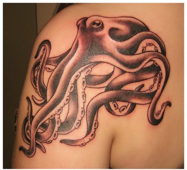 Back Kraken Tattoo
