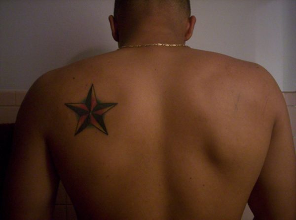 Back Nautical Star Tattoo Design