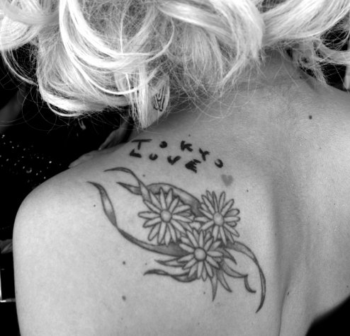 Black And White Flower Tattoo