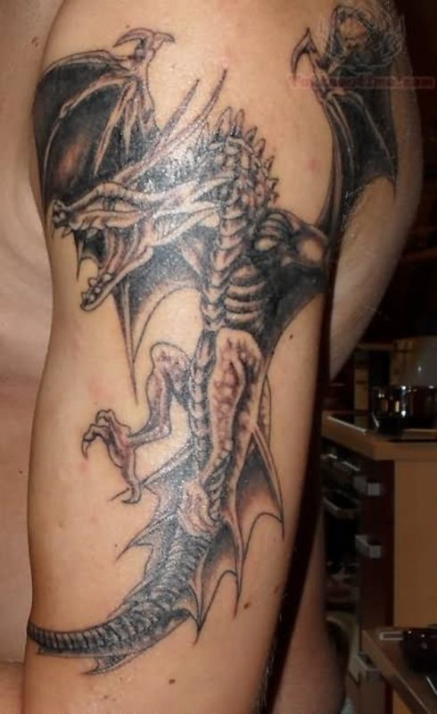 Bat Wings Dragon Tattoo