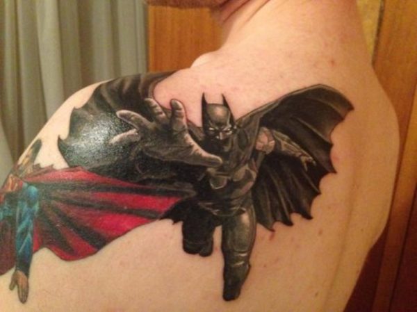 Batman Shoulder Tattoo For Women