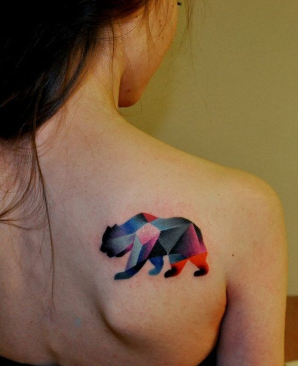 Bear Shoulder Blade Tattoo