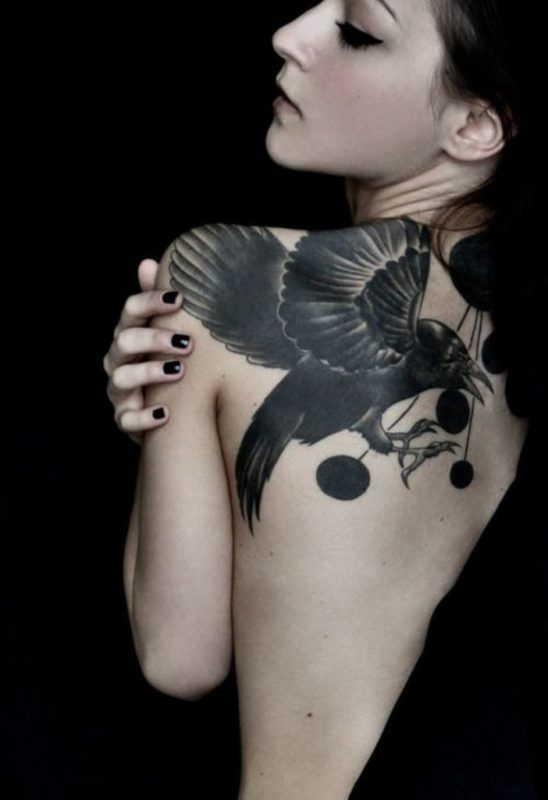 Beautiful Black Eagle Shoulder Tattoo