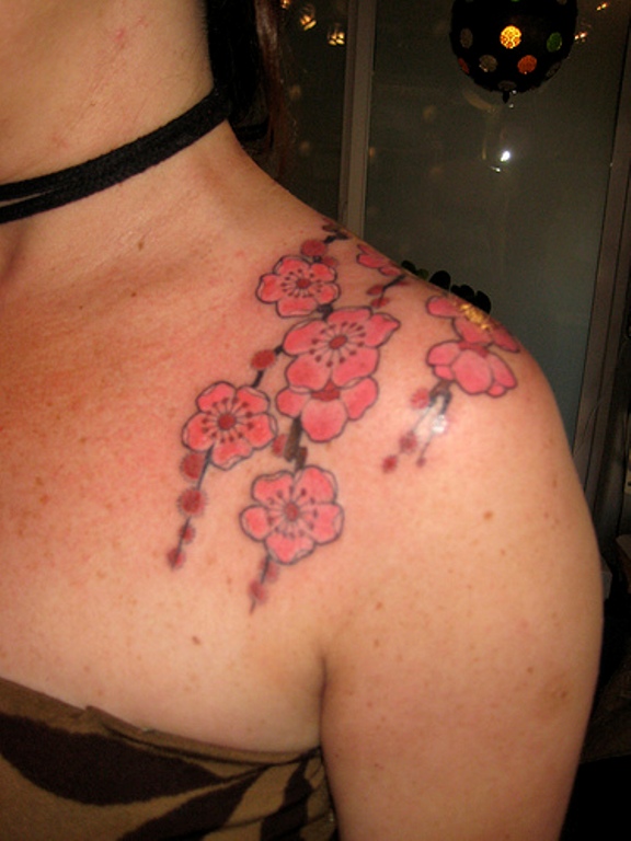 Beautiful Cherry Blossom Tree Tattoo