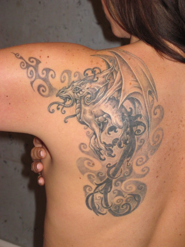 Beautiful Dragon Shoulder Tattoo