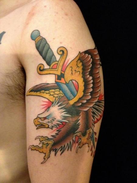 Beautiful Eagle Colorful Tattoo