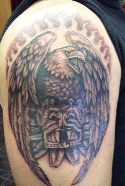 Beautiful Eagle Shoulder Tattoo Design