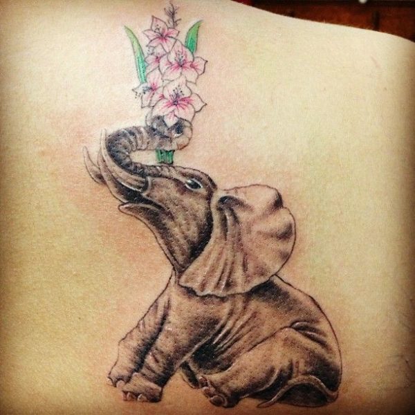 Beautiful Elephant Tattoo On Shoulder