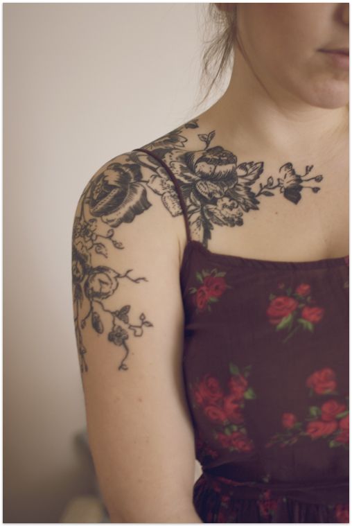 Beautiful Flower Lace Tattoo Design