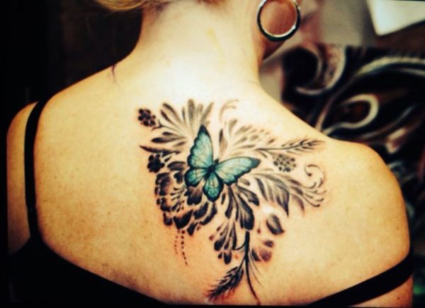 Beautiful Flowers And Flower Vintage Tattoo