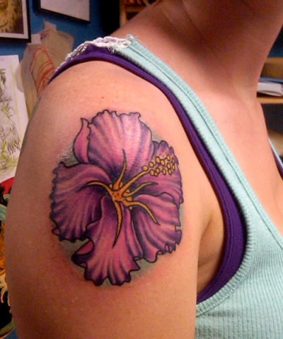 Beautiful Hibiscus Tattoo