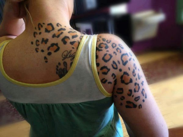 Beautiful Leopard Tattoo Style