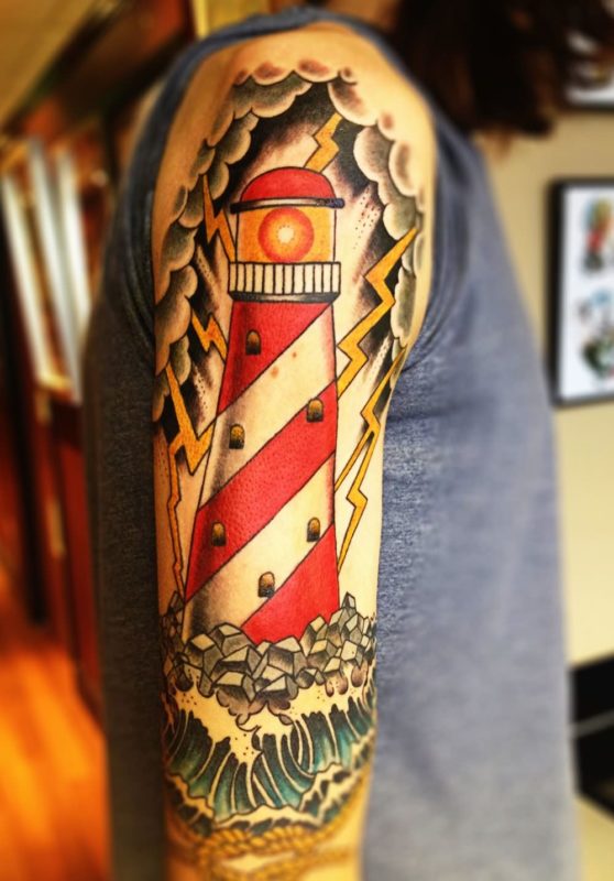 Beautiful Lighthouse Tattoo