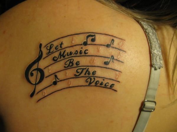 Beautiful Music Note Tattoo