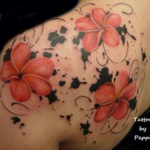 Beautiful Orange Flowers Tattoo