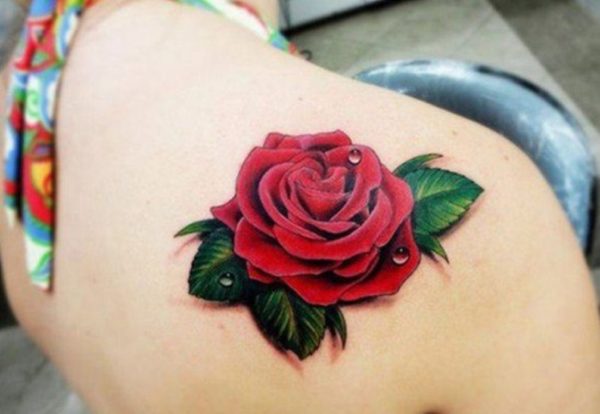 Beautiful Realistic Rose Tattoo
