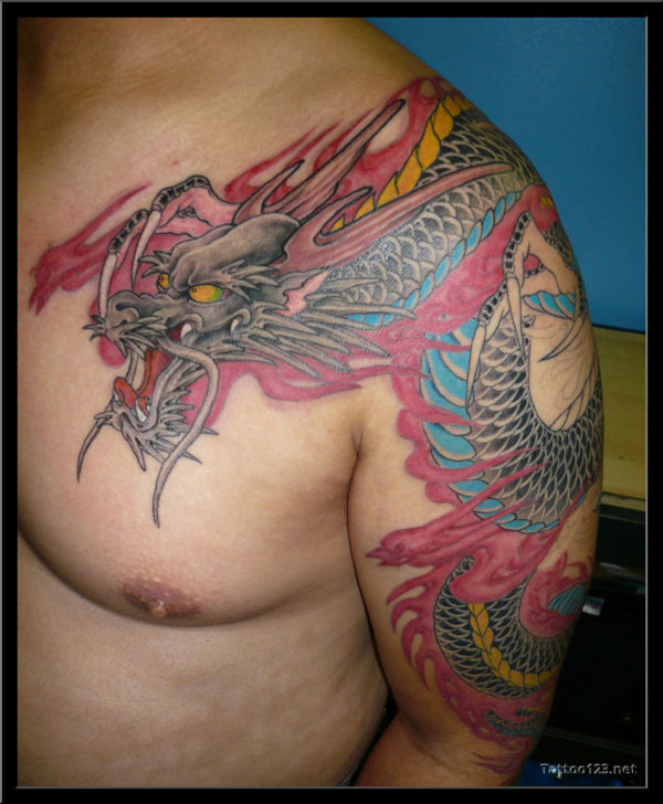 Dragon Shoulder Tattoos Design