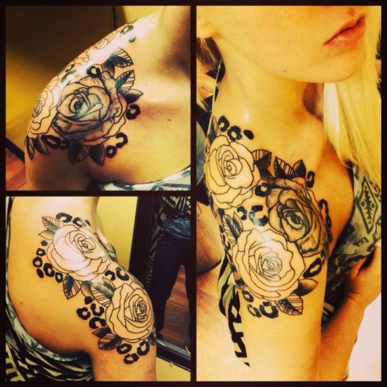 Beautiful Roses Tattoo For Women