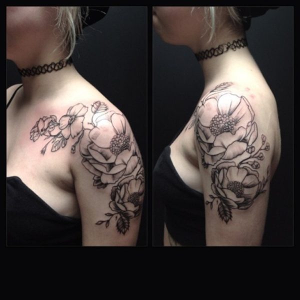 Beautiful Vintage Shoulder Tattoo