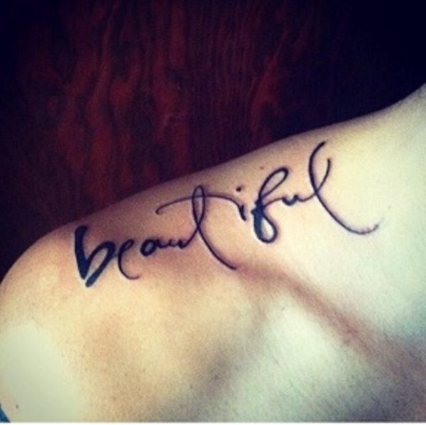 Beautiful Word Tattoo For Women