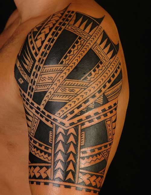 Best Polynesian Shoulder Tattoo