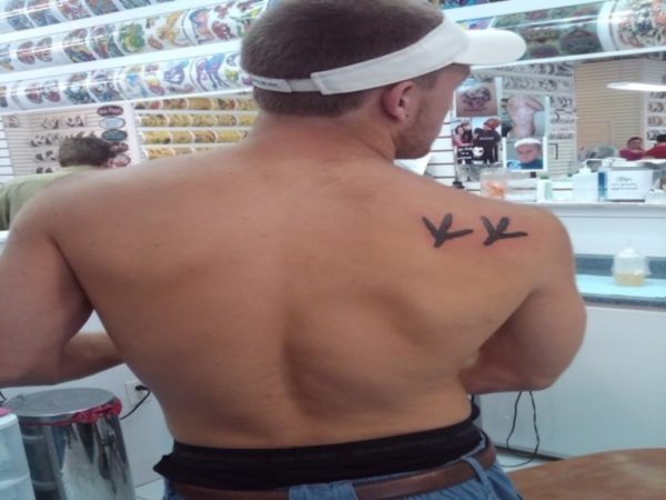 Bird Tattoo On Back Shoulder