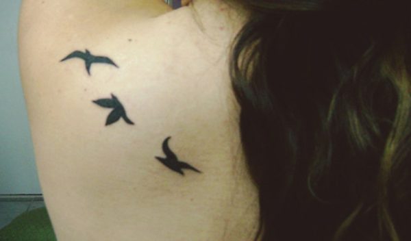 Bird Tattoo On Shoulder Back