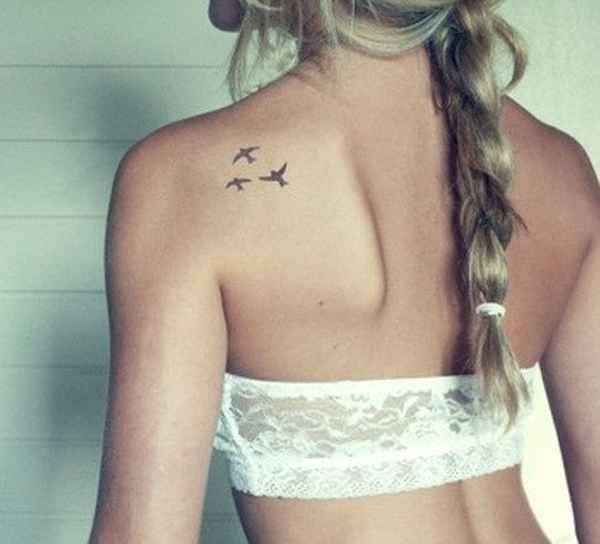 Birds Tattoo Design On Shoulder Back