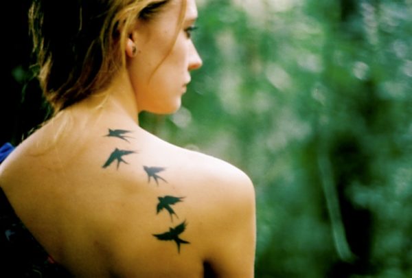 Birds Tattoo On Shoulder Back