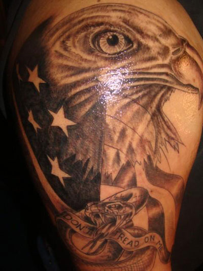 Black American Eagle Tattoo